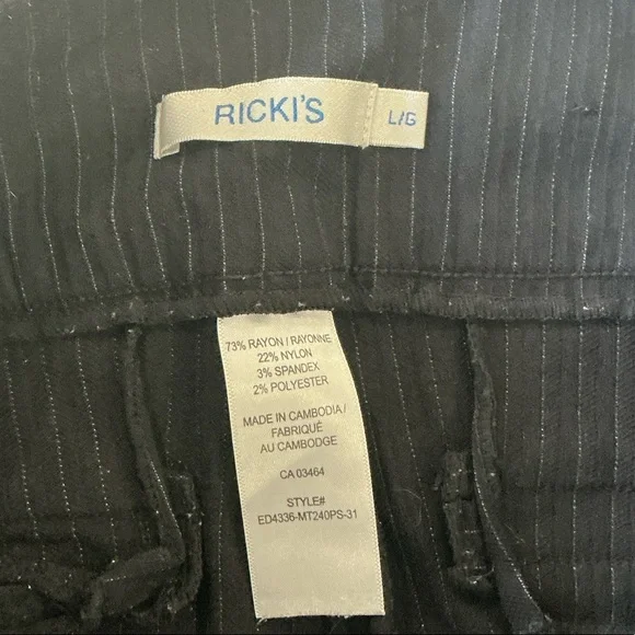 Ricki's Black Straight Leg Women's Pants - Picture 2 of 3